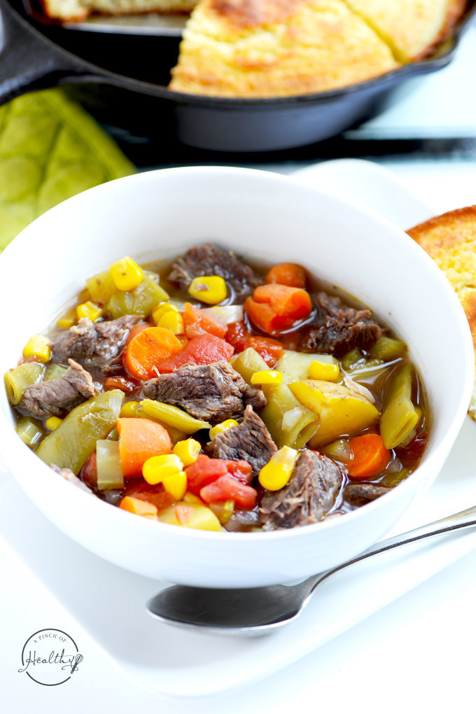 Instant Pot Vegetable Soup Recipes
 Instant Pot Ve able Beef Soup A Pinch of Healthy