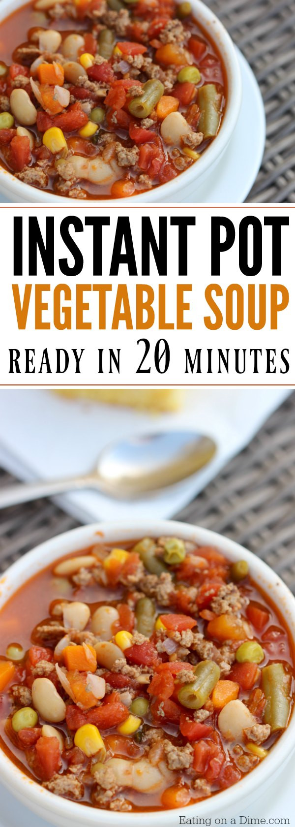 Instant Pot Vegetable Soup Recipes
 Instant Pot Beef Ve able Soup Recipe Eating on a Dime