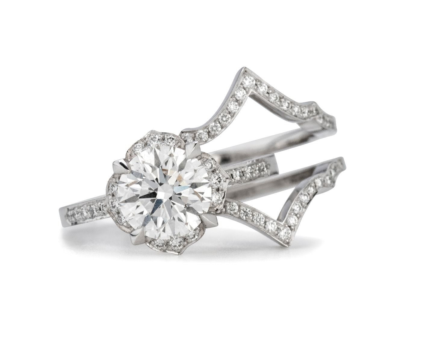 Interlocking Wedding Rings
 Diamond Interlocking Engagement Ring