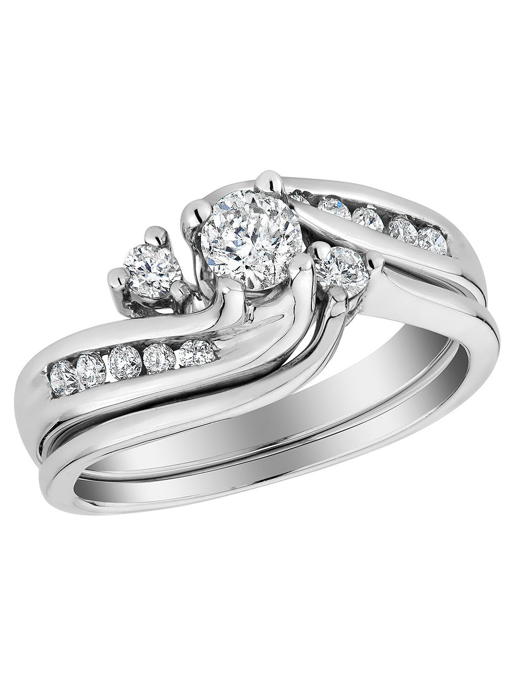 Interlocking Wedding Rings
 Gem And Harmony Diamond Interlocking Engagement Ring and