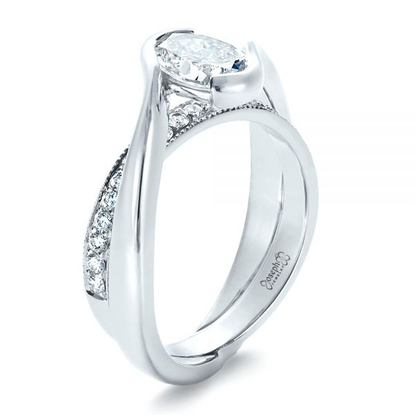 Interlocking Wedding Rings
 Custom Interlocking Engagement Ring 1437 Seattle