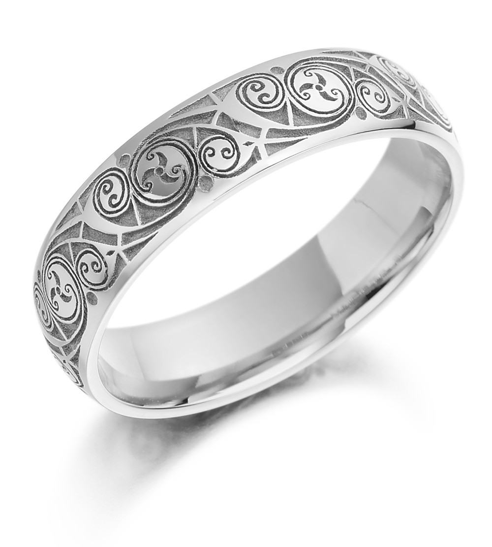 Irish Wedding Ring
 Celtic Wedding Ring La s Gold Celtic Spiral Triskel