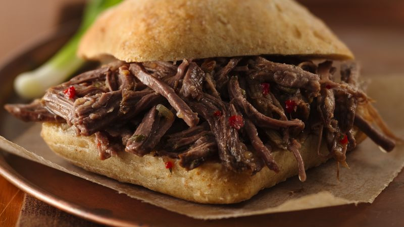 Italian Beef Sandwiches Recipe
 Slow Cooker Tangy Italian Beef Sandwiches recipe from