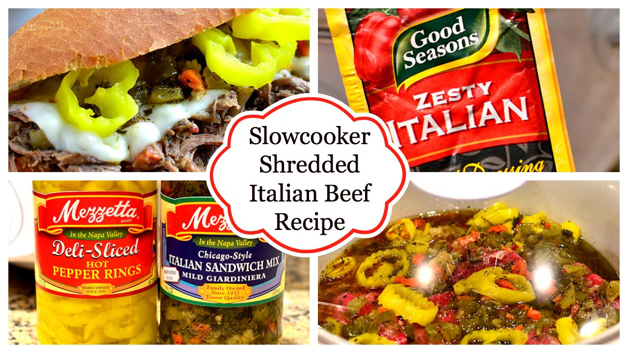 Italian Beef Sandwiches Recipe
 Slow Cooker Shredded Italian Beef Sandwiches Recipe