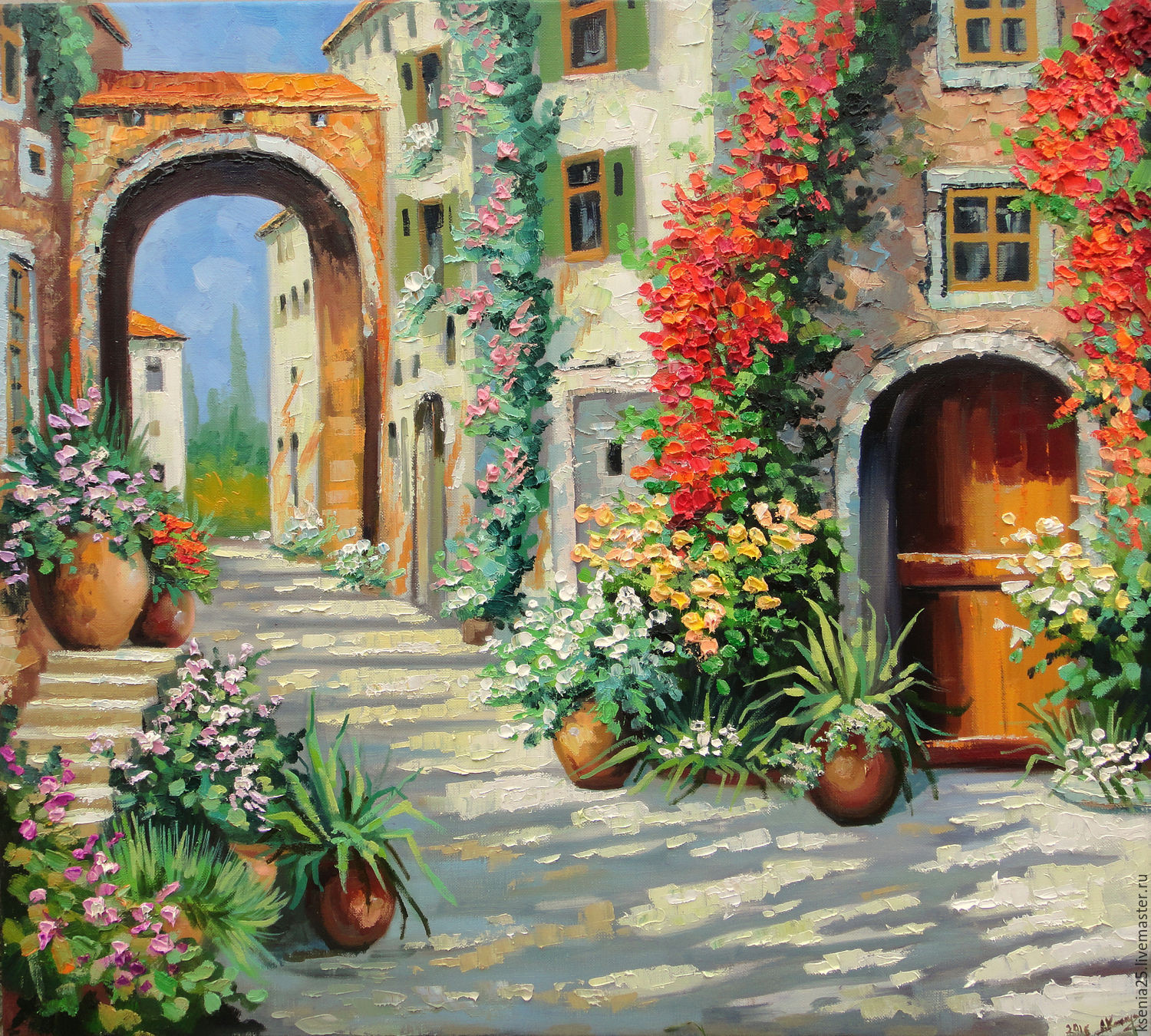 Italian Landscape Painting
 Oil painting Italian street – заказать на Ярмарке Мастеров
