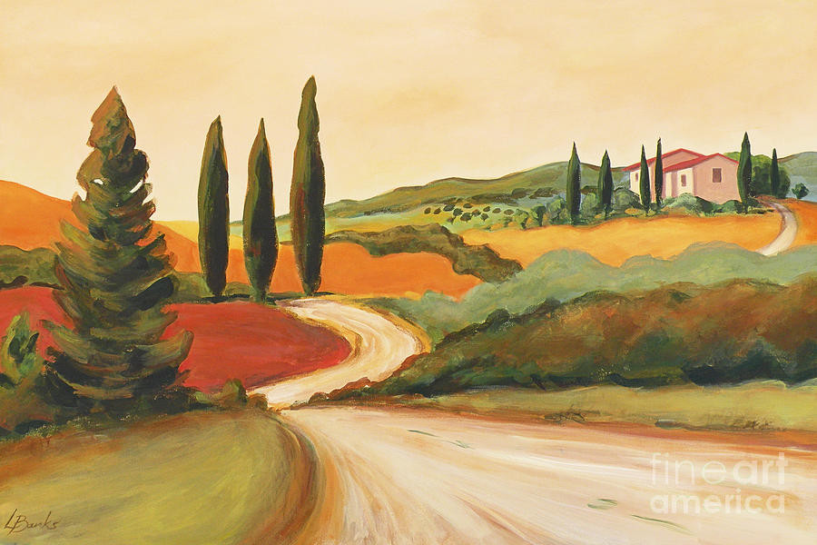 Italian Landscape Painting
 Rural Italian Landscape II Painting by Leigh Banks