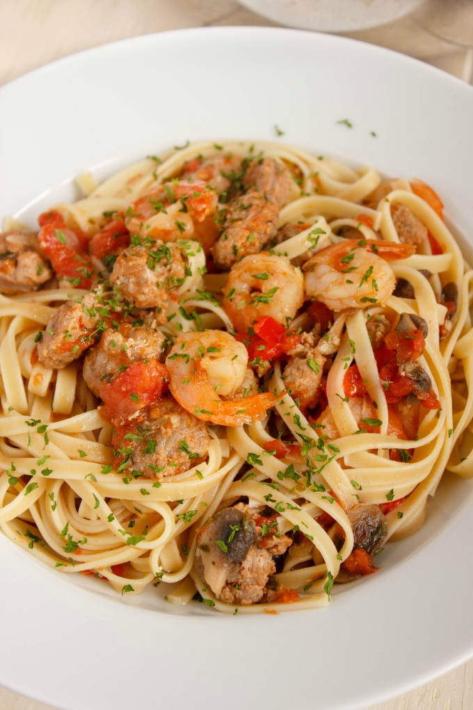 Italian Sausage And Shrimp Recipes
 Shrimp and Sausage Pasta Sauce The Cookie Writer