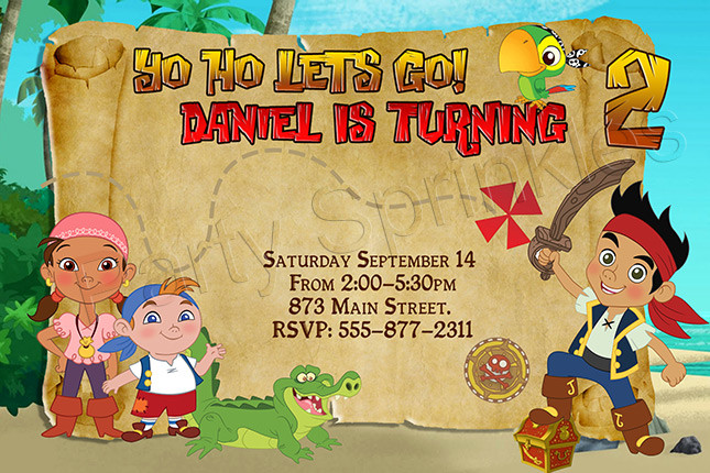 Jake And The Neverland Pirates Birthday Invitations
 Free Jake And The Neverland Pirates Birthday Invitations