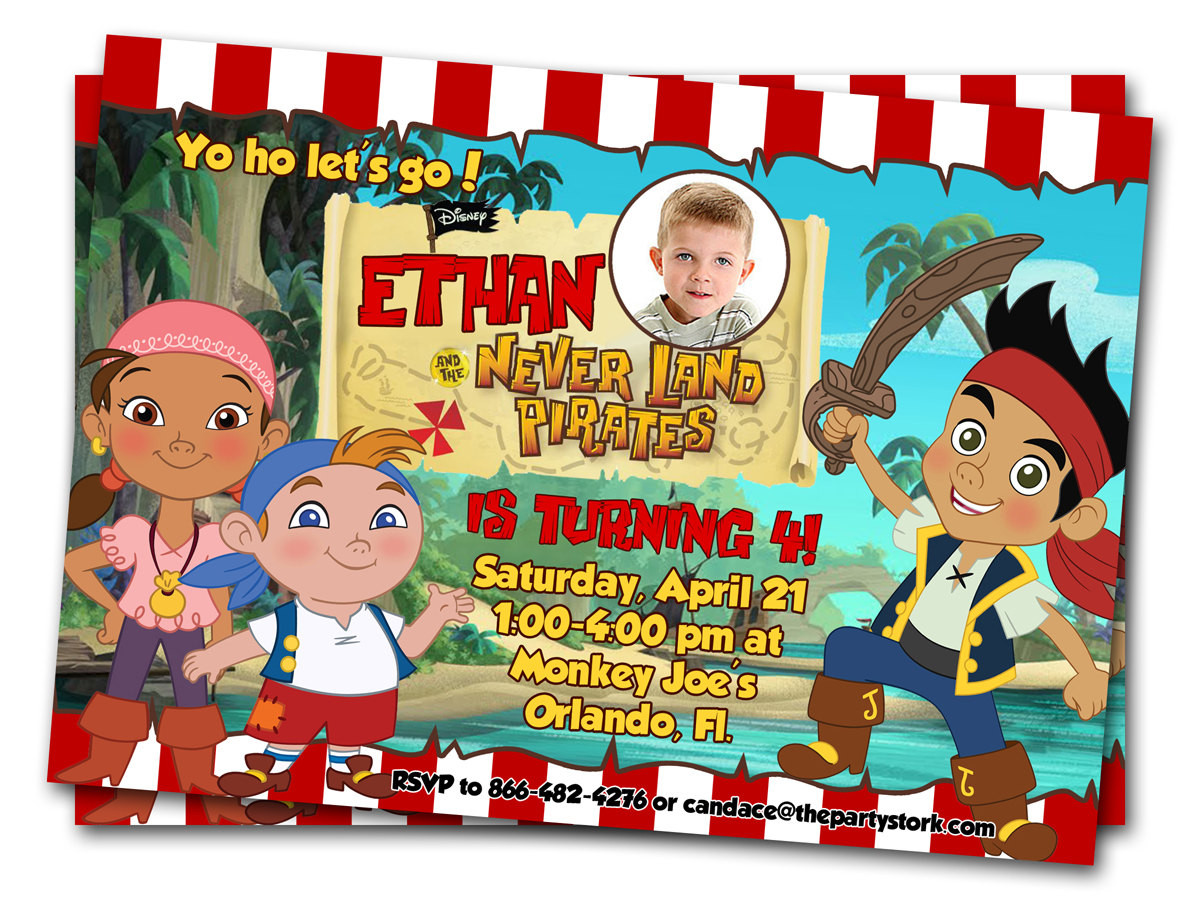 Jake And The Neverland Pirates Birthday Invitations
 Jake and the Neverland Pirates birthday invitations