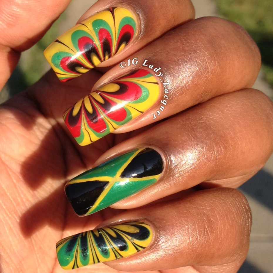Jamaican Nail Designs
 Jamaica Independence Day Nails 2014