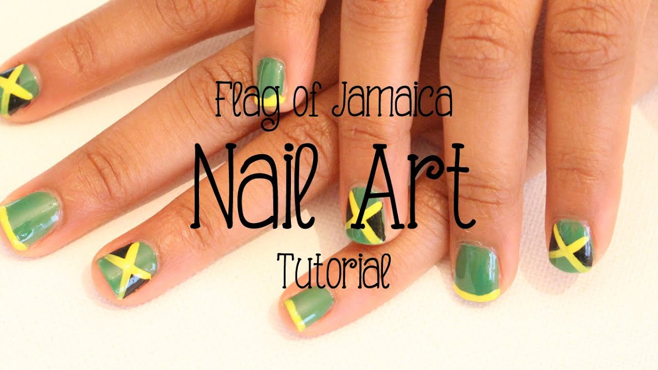 Jamaican Nail Designs
 Jamaican Flag Nail Art Tutorial