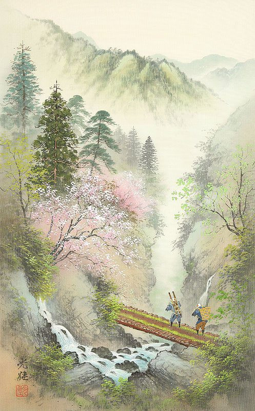 Japan Landscape Painting
 Koukei Kojima [小島光径] The Cherry Blossoms