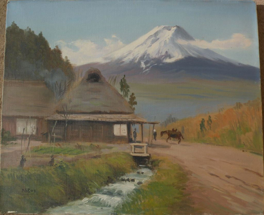 Japan Landscape Painting
 NOBUO impressionist Japanese art landscape painting near