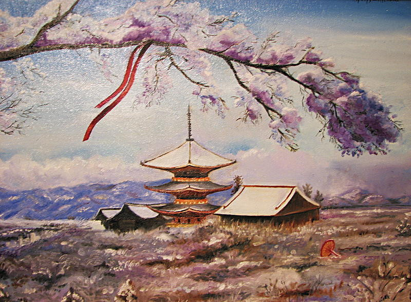 Japan Landscape Painting
 Japanese landscape Painting by Kirill Danileiko