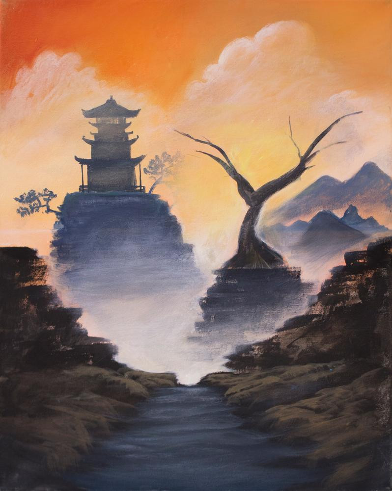 Japan Landscape Paintings
 Japanese Landscape by WhimsyWulf on DeviantArt