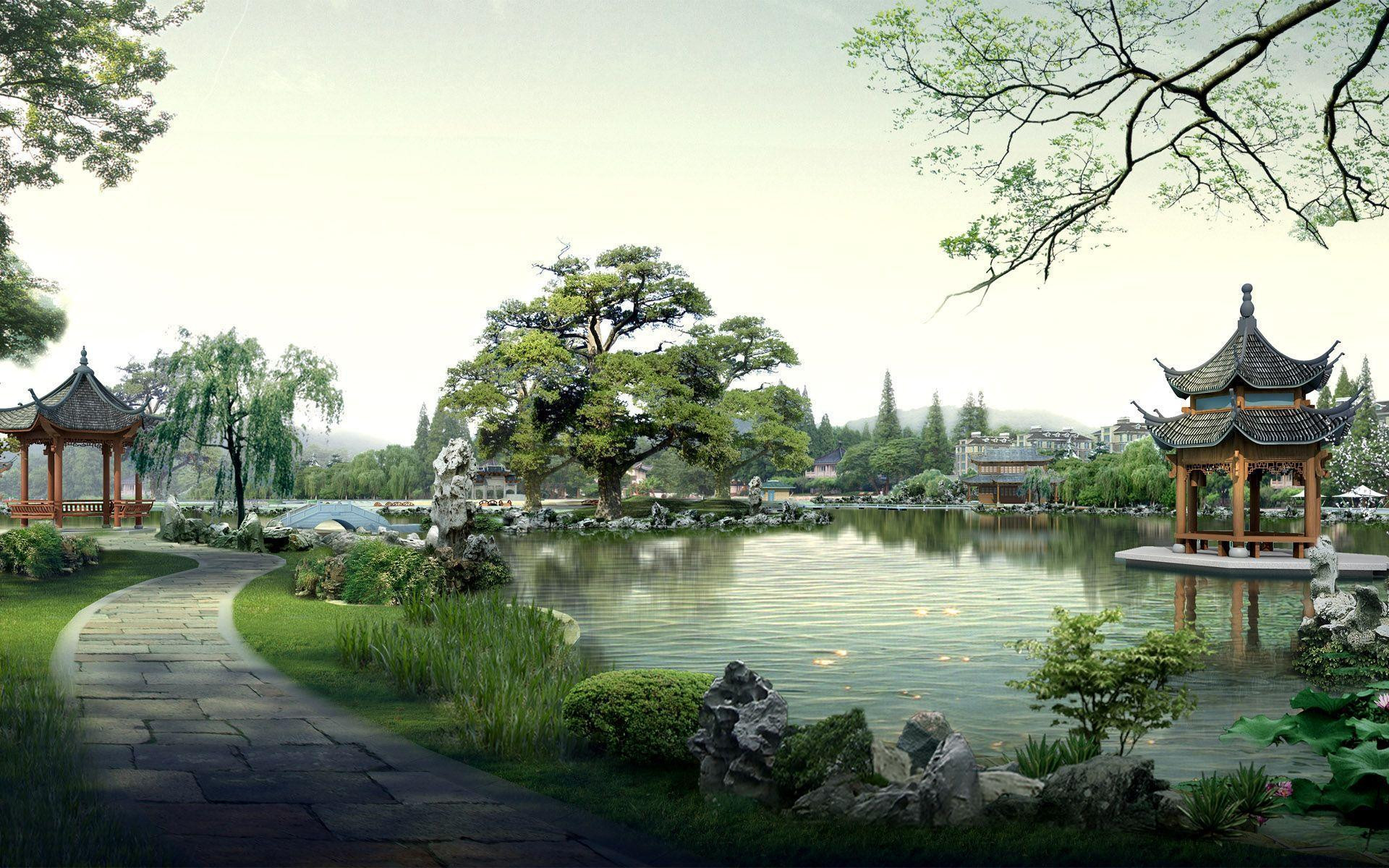 Japan Landscape Paintings
 Japanese Landscape Wallpapers Wallpaper Cave