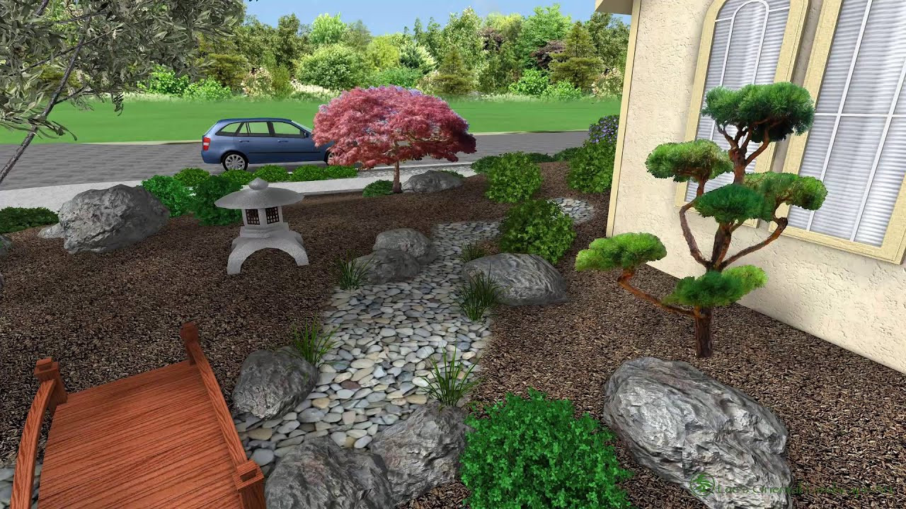 Japanese Landscape Design
 Japanese Garden Design Salinas CA Front Entrance Area