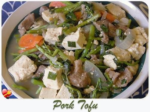 Japanese Pork Tofu Recipes
 Pork Tofu with Watercress Recipe