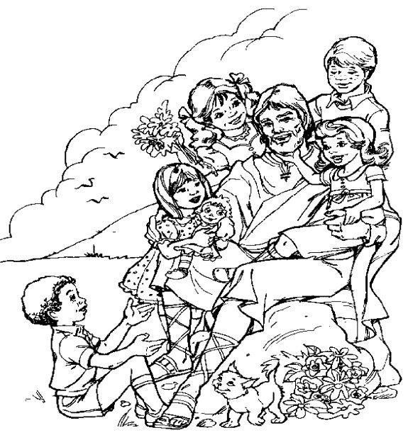 Jesus And The Children Coloring Page
 30 Best images about Jesus on Pinterest