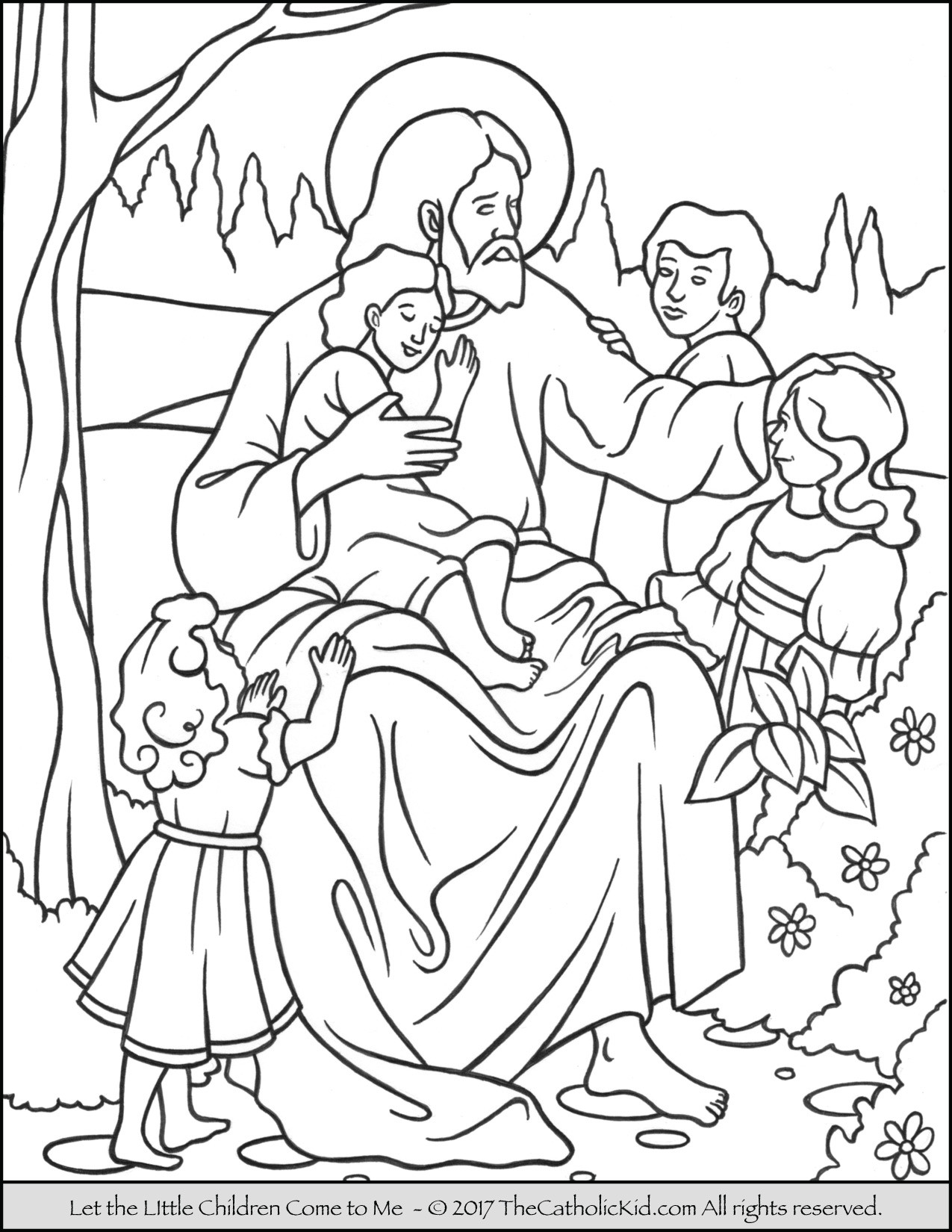 Jesus Coloring Pages For Kids Printable
 Jesus Let the Little Children e to Me Coloring Page