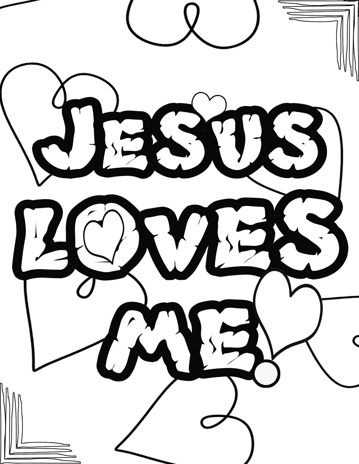 Jesus Coloring Pages For Kids Printable
 Let Me Be A Blessing Ministries Jesus Loves me Coloring