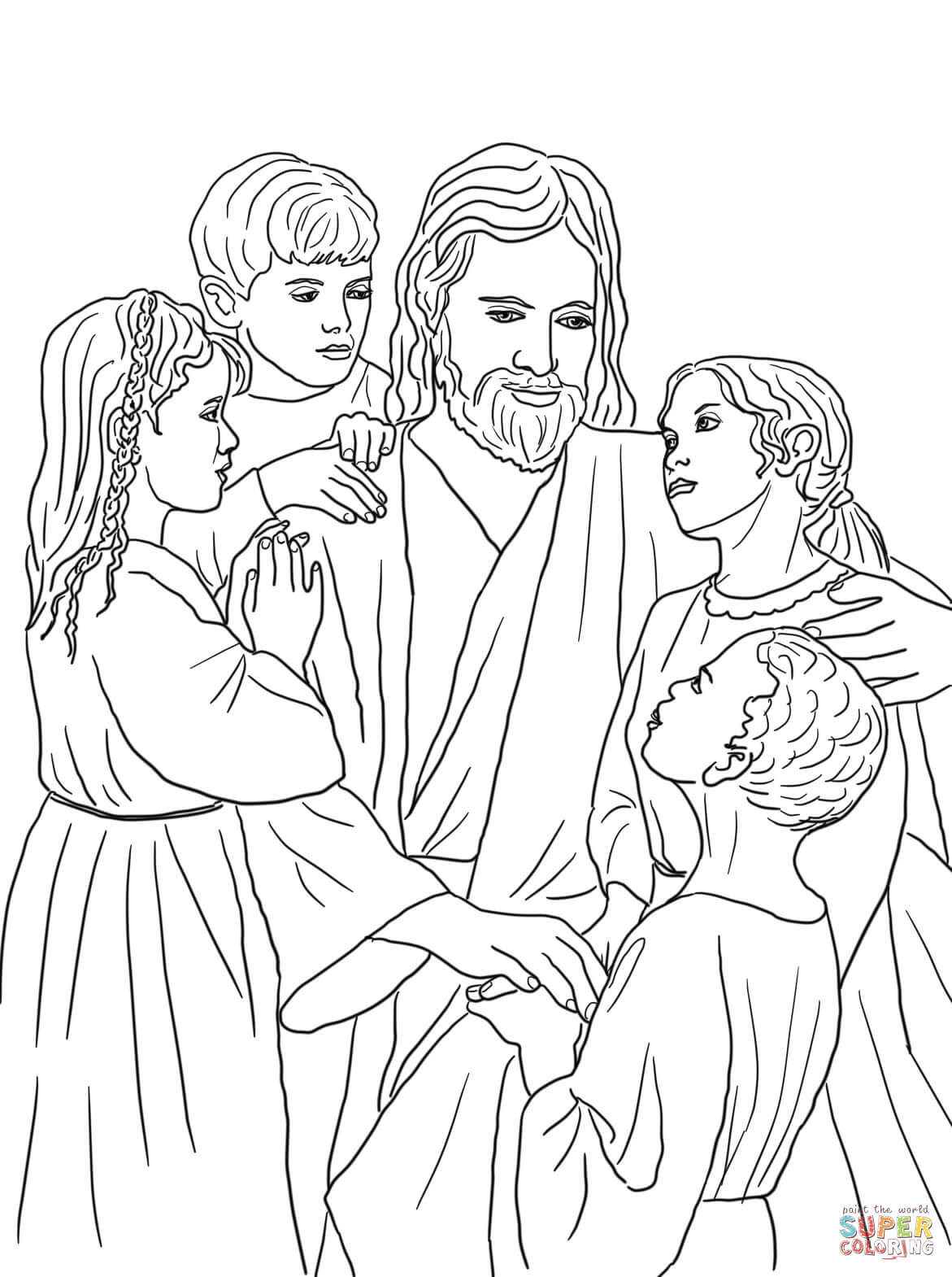 Jesus Coloring Pages For Kids Printable
 Jesus Loves All the Children of the World coloring page