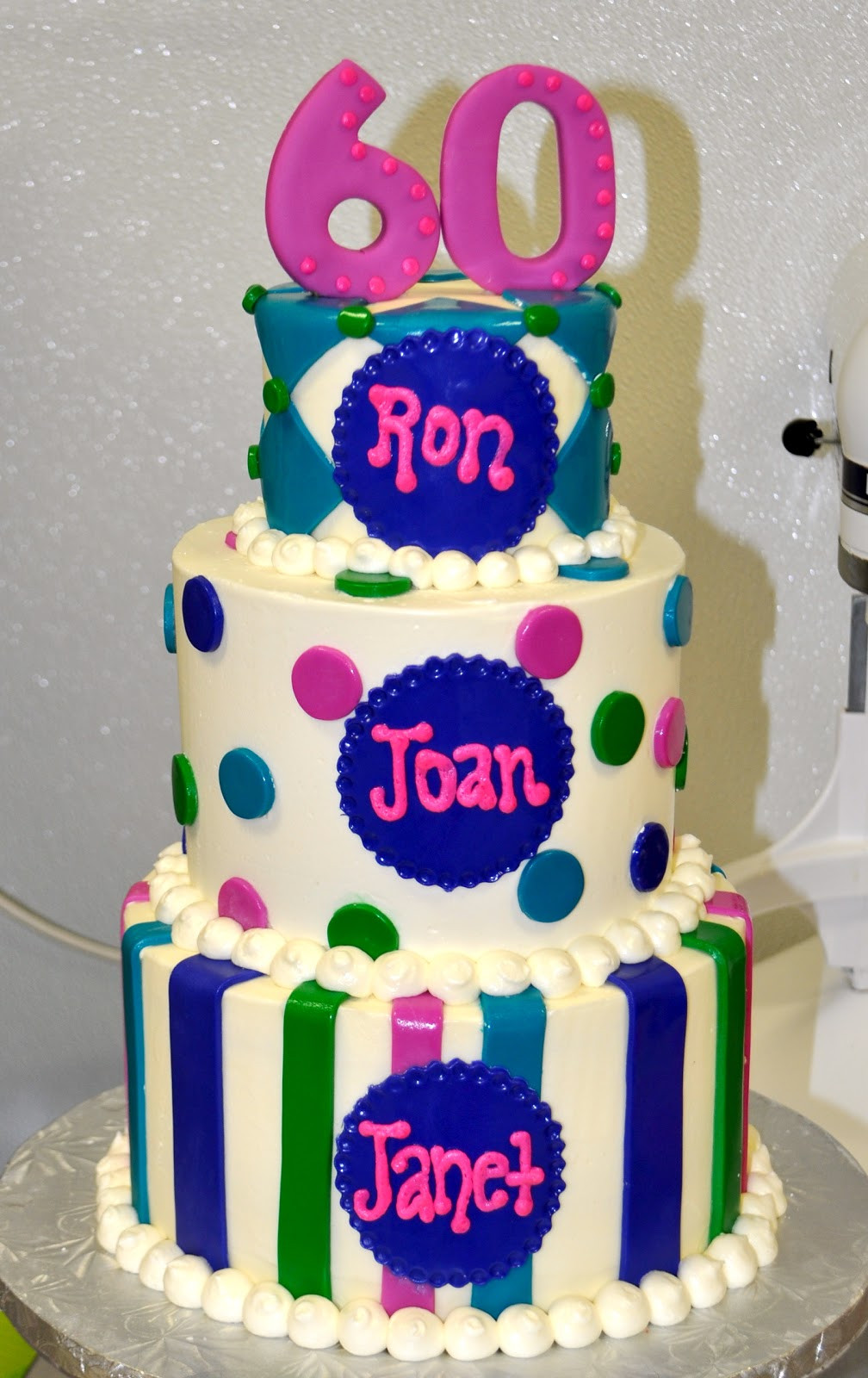 Jewel Birthday Cakes
 Leah s Sweet Treats Jewel Toned 60th Birthday Cake