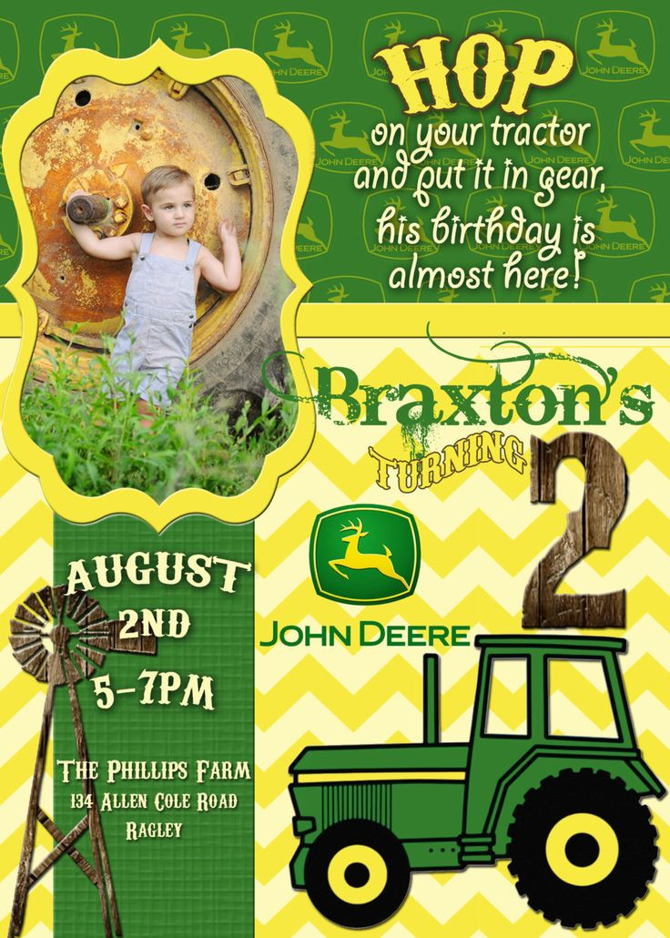 John Deere Birthday Party Invitations
 Pinterest Discover and save creative ideas