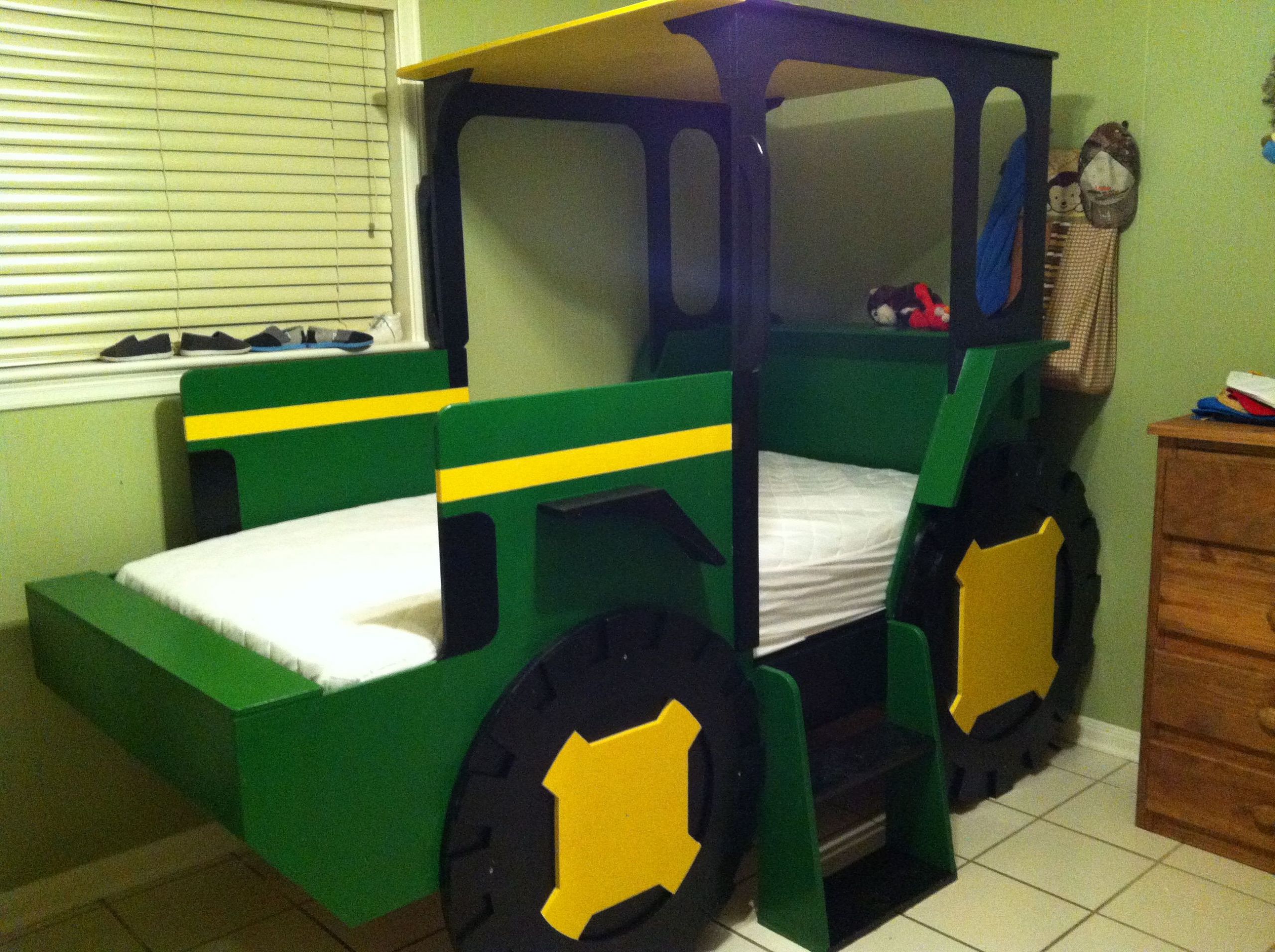 John Deere Kids Room
 John Deere tractor bed my husband made Kids