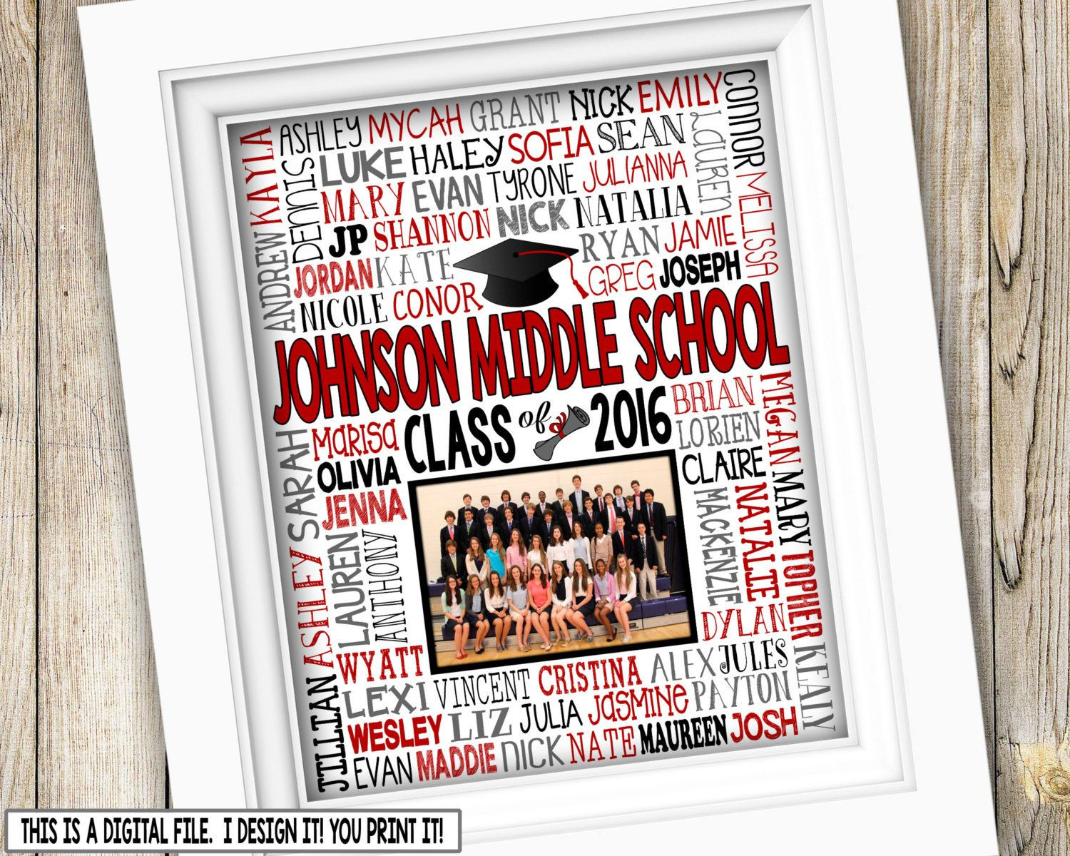 Jr High Graduation Gift Ideas
 8th Grade Graduation Gift Class Picture Printable