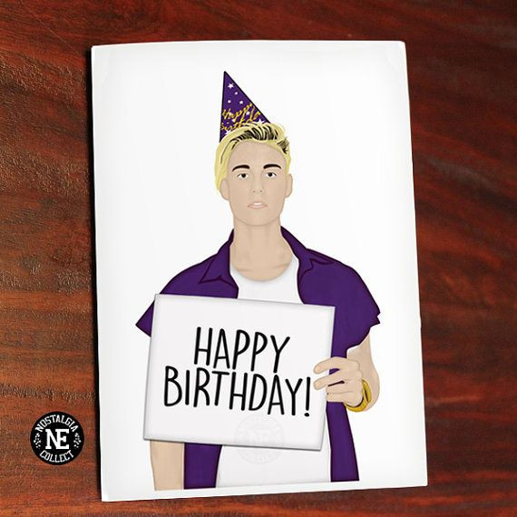 Justin Bieber Birthday Card
 I Believe It s Your Birthday Pop Culture Birthday Card