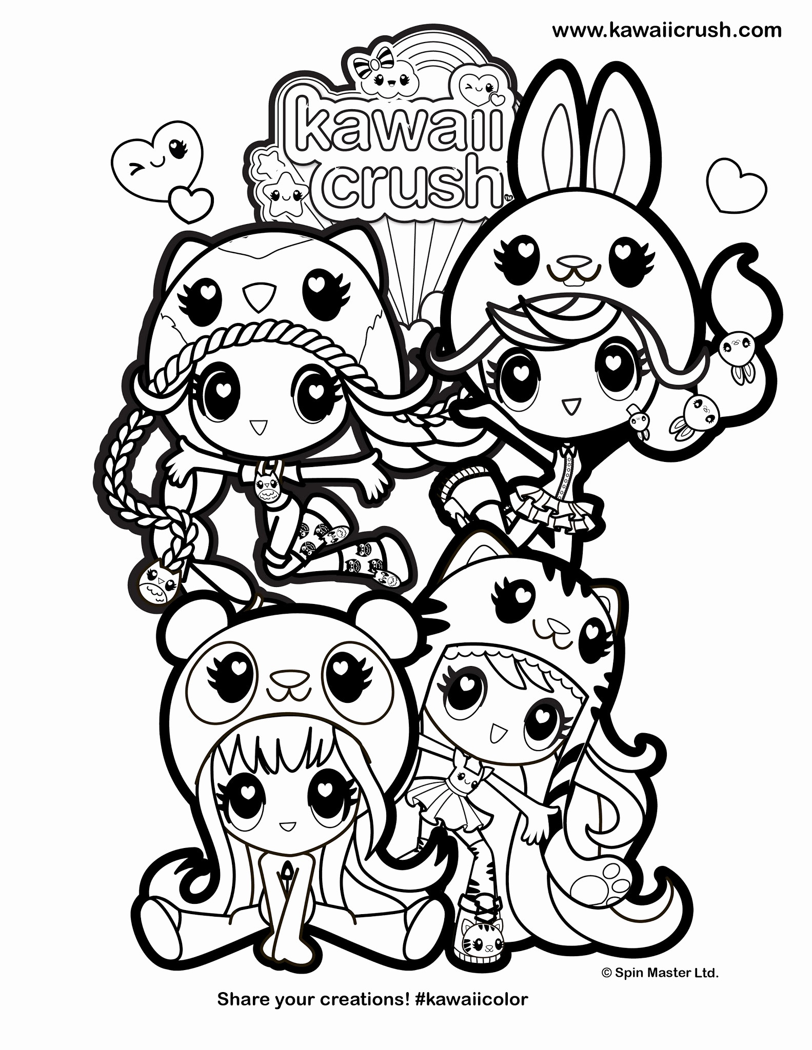 Kawaii Girls Coloring Pages
 Kawaii Girl Coloring Pages Free Coloring Library