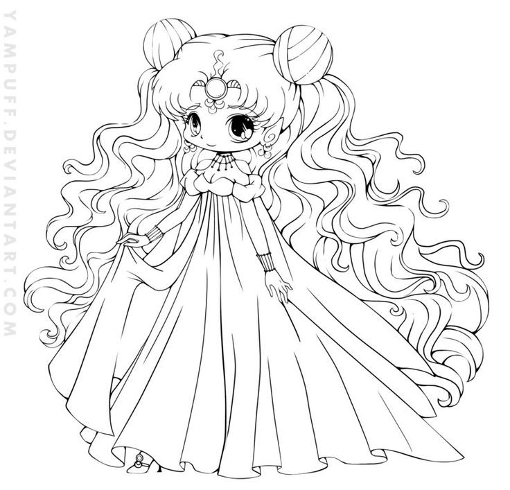 Kawaii Girls Coloring Pages
 Kawaii Girl Coloring Pages Free Coloring Library