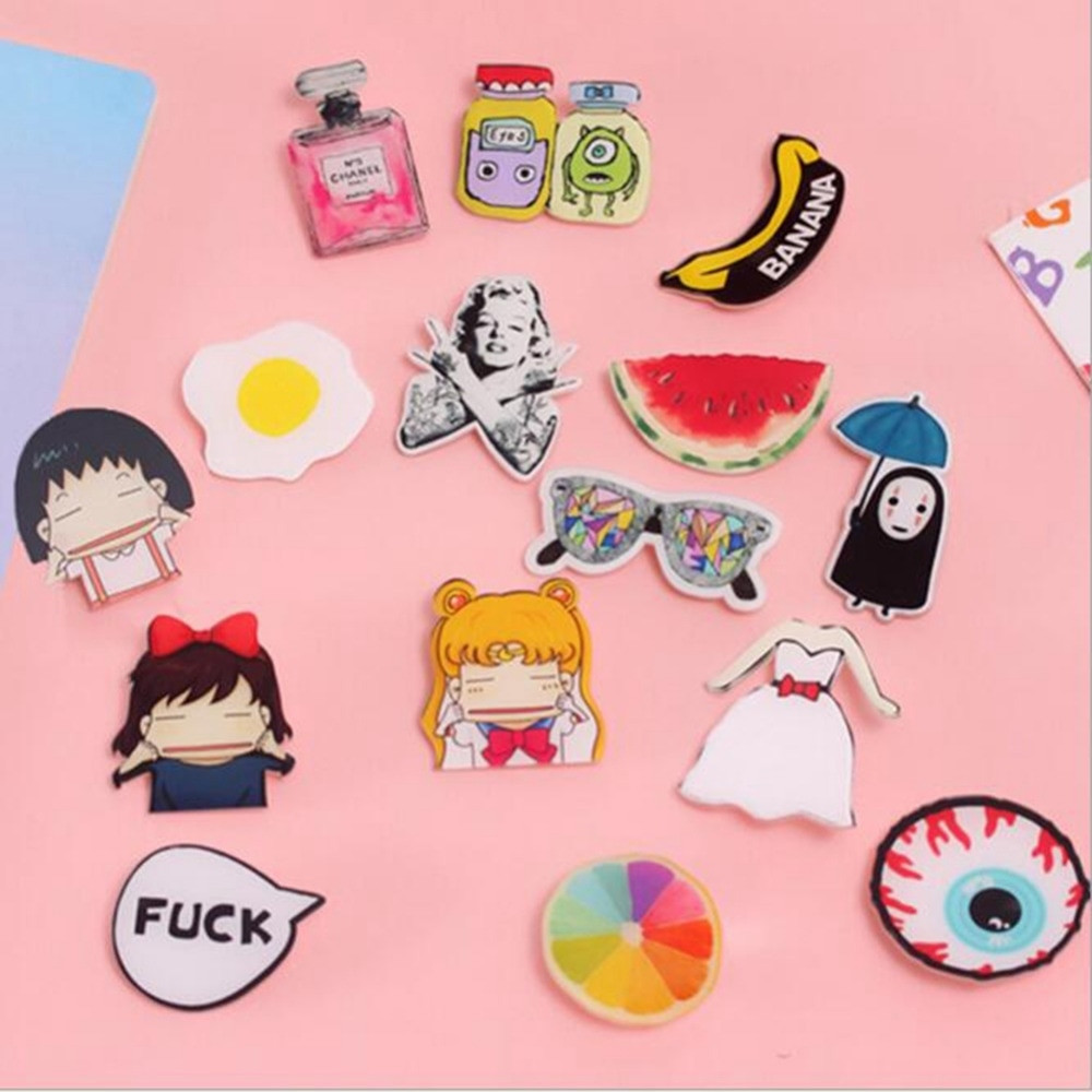 Kawaii Pins
 New Hot Anime Pins For Clothes Kawaii Icon Acrylic Badges