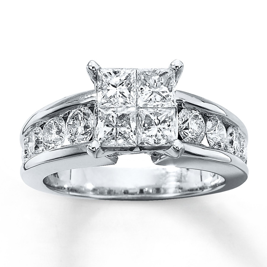 Kay Diamond Rings
 Previously Owned Ring 2 1 2 ct tw Diamonds 14K White Gold