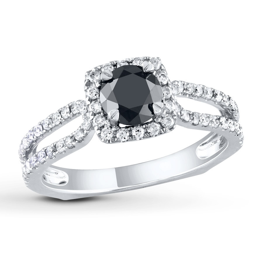 Kay Diamond Rings
 Kay Diamond Engagement Ring 1 1 5 cts Black White 14K