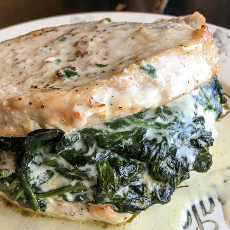 Keto Stuffed Pork Chops
 Creamed Spinach Stuffed Keto Pork Chops