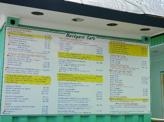 Key Largo Fisheries Backyard
 Foto de Key Largo Fisheries Backyard Key Largo menu