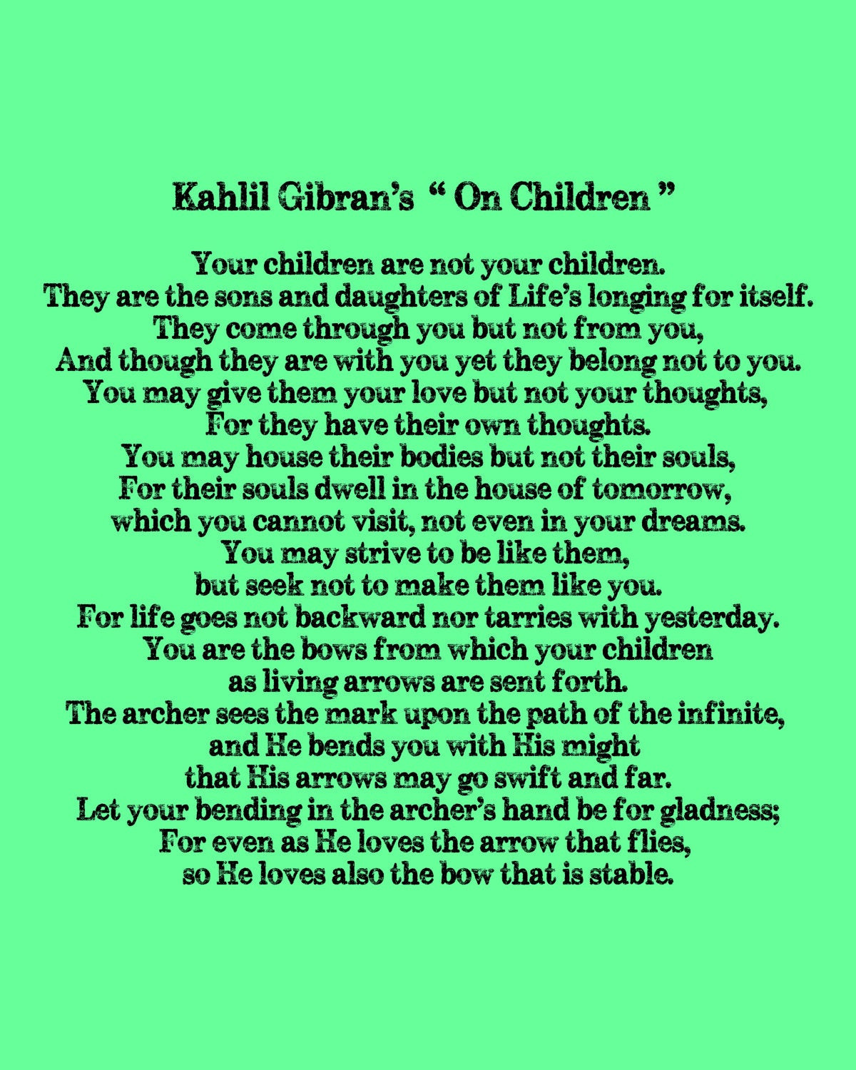 Khalil Gibran Quote On Children
 children