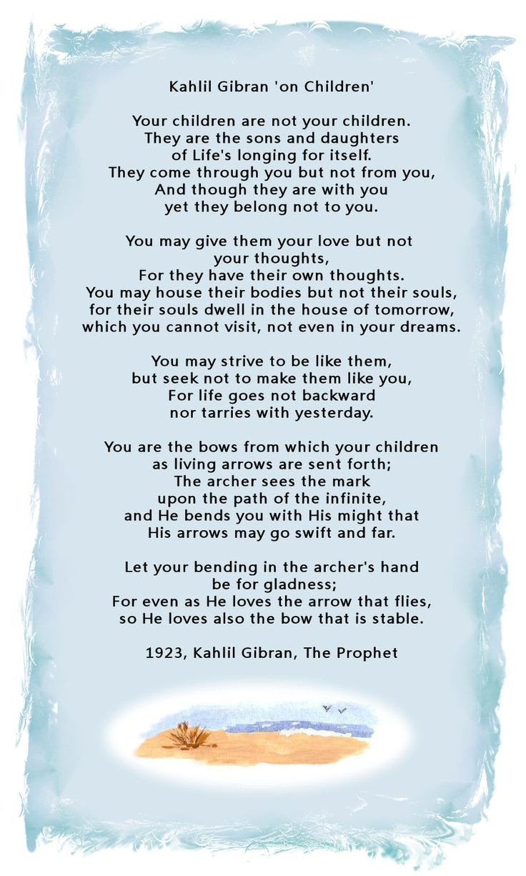 Khalil Gibran Quote On Children
 Wisdom Quotes Children by Kahlil Gibran The Prophet