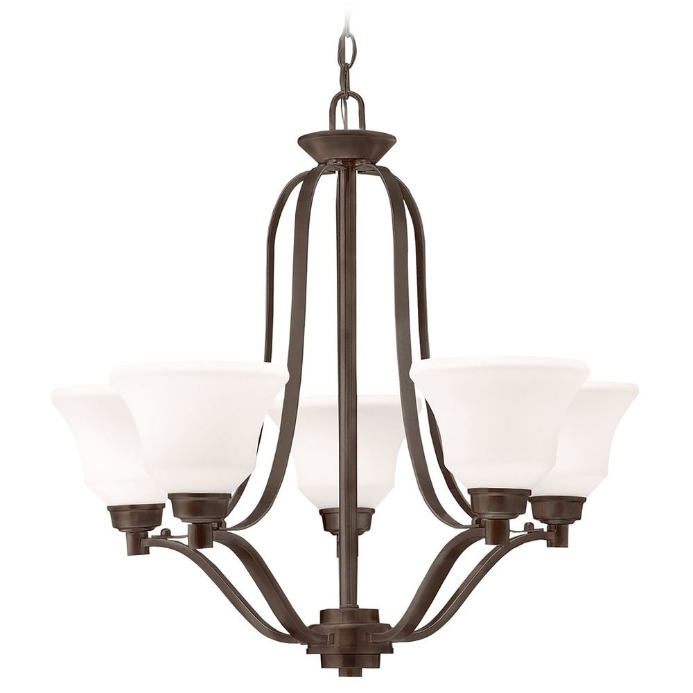 Kichler Landscape Lighting
 Kichler Chandelier with White Glass in Olde Bronze Finish