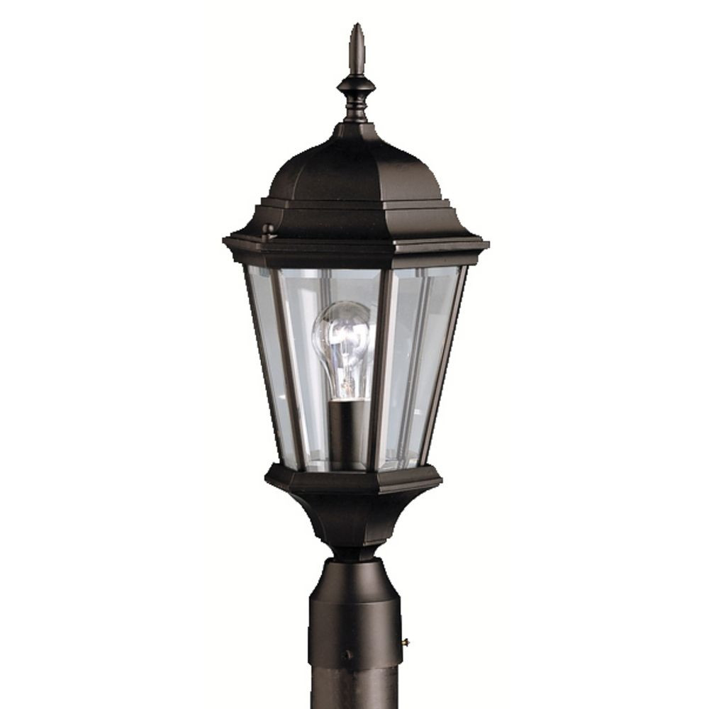 Kichler Landscape Lighting
 Kichler Post Light with Clear Glass in Black Finish