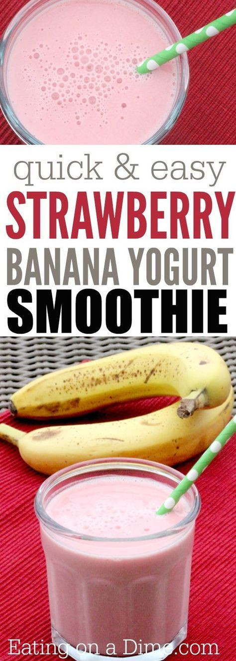 Kid Friendly Smoothie Recipes
 Yogurt Strawberry Banana Smoothie Recipe