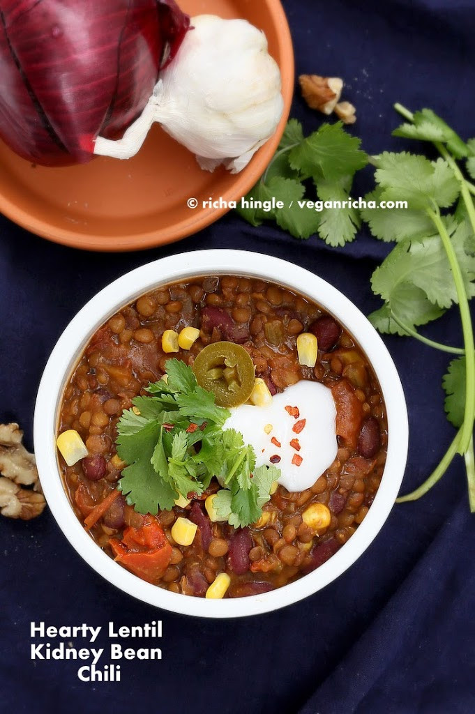 Kidney Bean Recipes Vegetarian
 Lentil Kidney Bean Chili Vegan Glutenfree Recipe Vegan