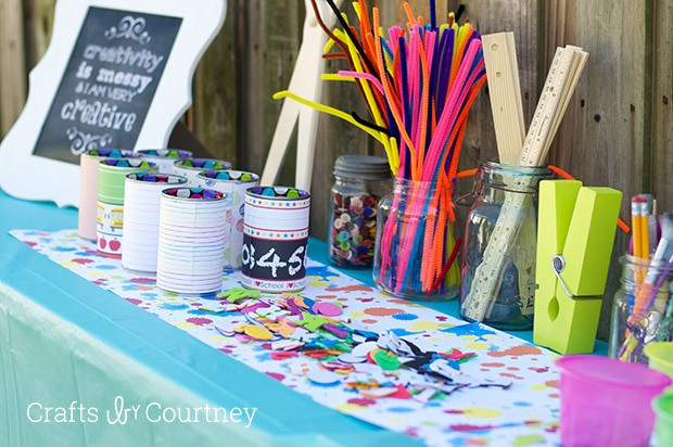 Kids Art Birthday Party
 Easy DIY Kids Art Themed Birthday Party