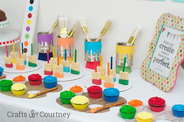 Kids Art Birthday Party
 Easy DIY Kids Art Themed Birthday Party