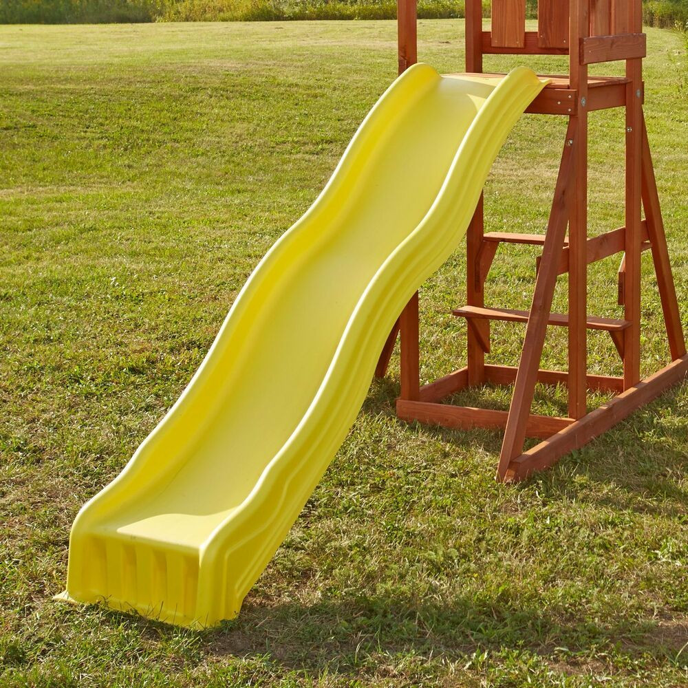 Kids Backyard Slide
 Swing Set Slide Wave Outdoor Kid Play Backyard Playground