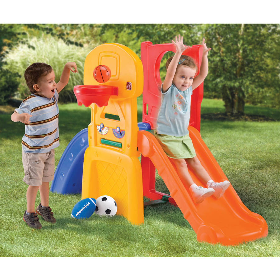 Kids Backyard Slide
 Toddler Slide Playground Kids Basketball Soccer Toy Indoor