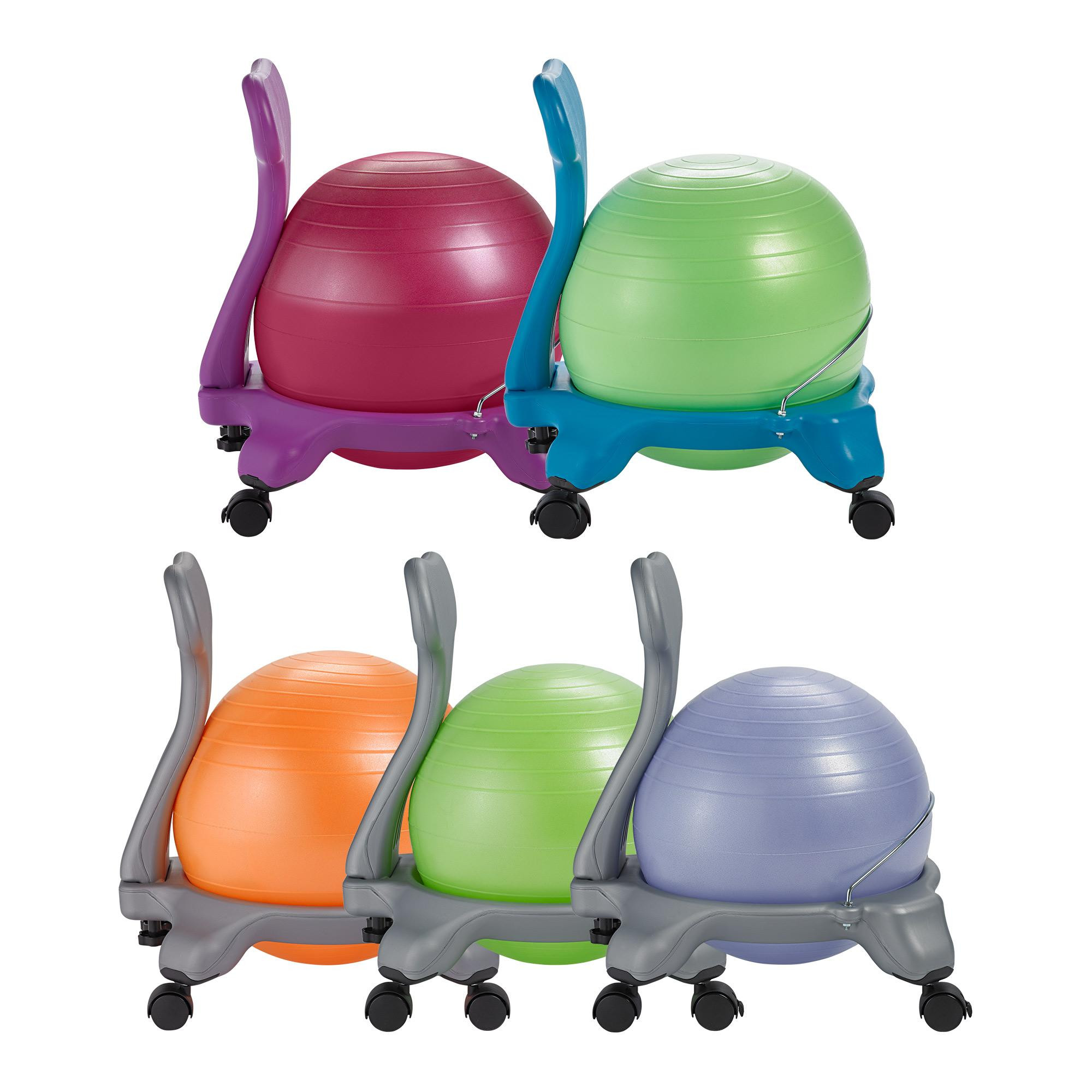 Kids Ball Chair
 Gaiam Kids Balance Ball Chair Blue and Green Exercise