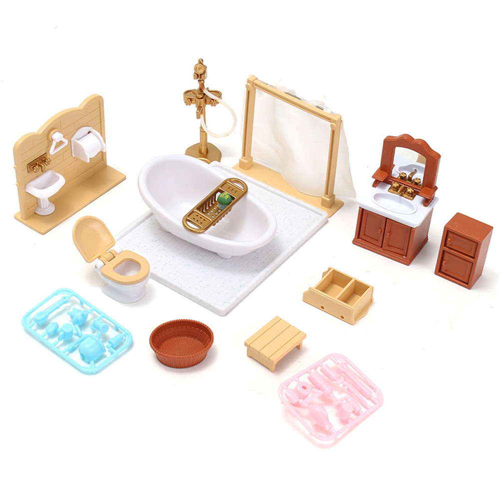 Kids Bathroom Sets Walmart
 Miniature Doll House Furniture Set Bathroom kids Pretend